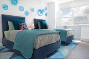 chambre enfants bleue